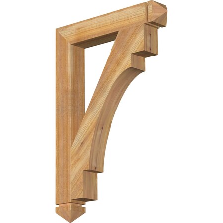 Merced Arts & Crafts Rough Sawn Bracket, Western Red Cedar, 4W X 26D X 38H